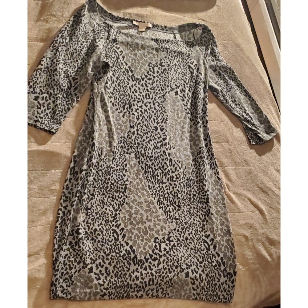 Black and Grey Leopard Dress